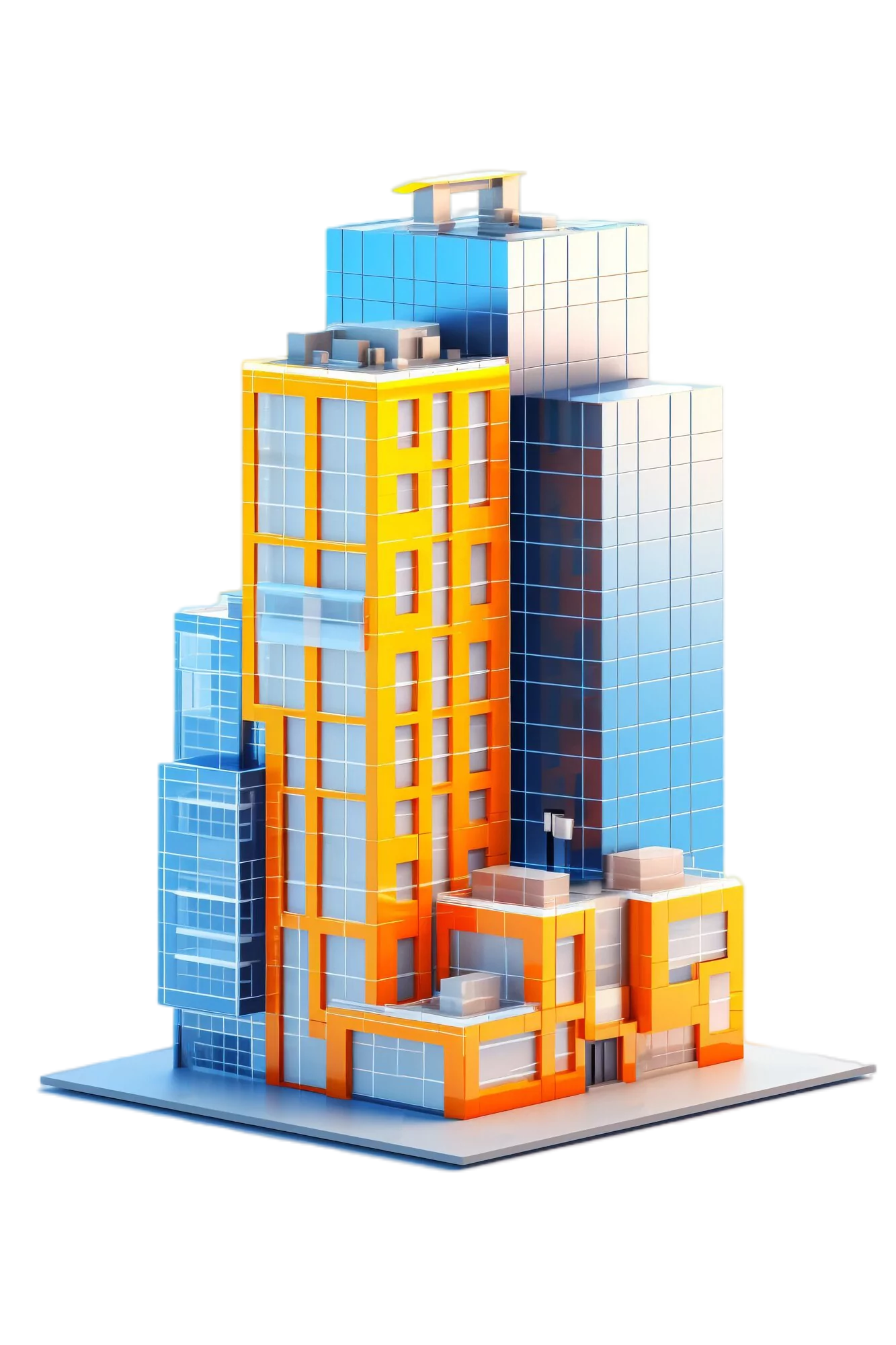 A 3d illustration of a company building.